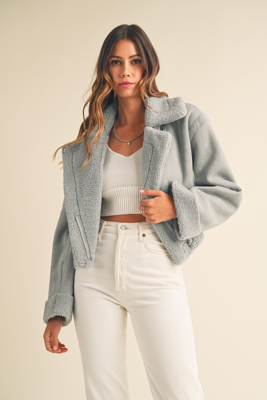 Clothing LANGsura | Stella Sherpa Moto Jacket