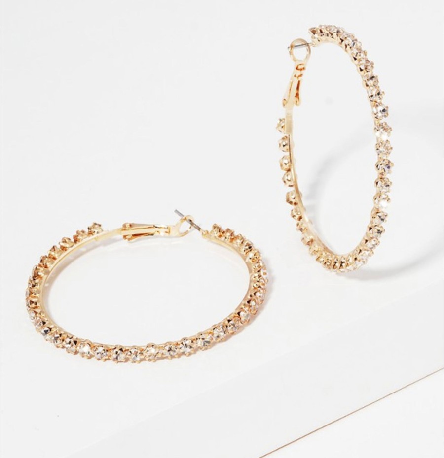 Accessories LANGsura | Crystal Stone Hoops