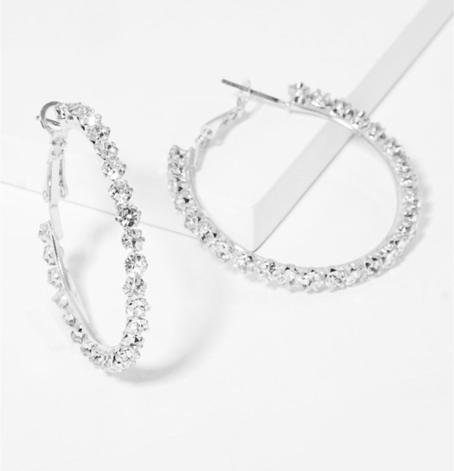 Accessories LANGsura | Crystal Stone Hoops