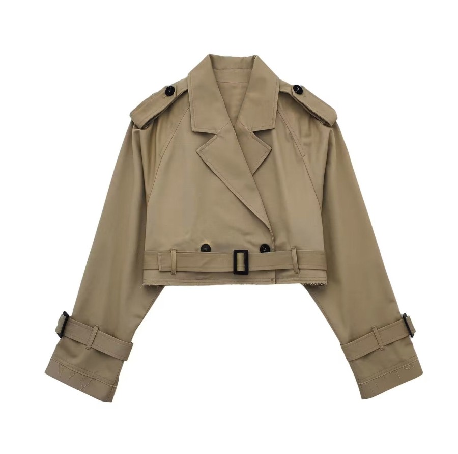 Clothing LANGsura | Monroe Cropped Trench Coat