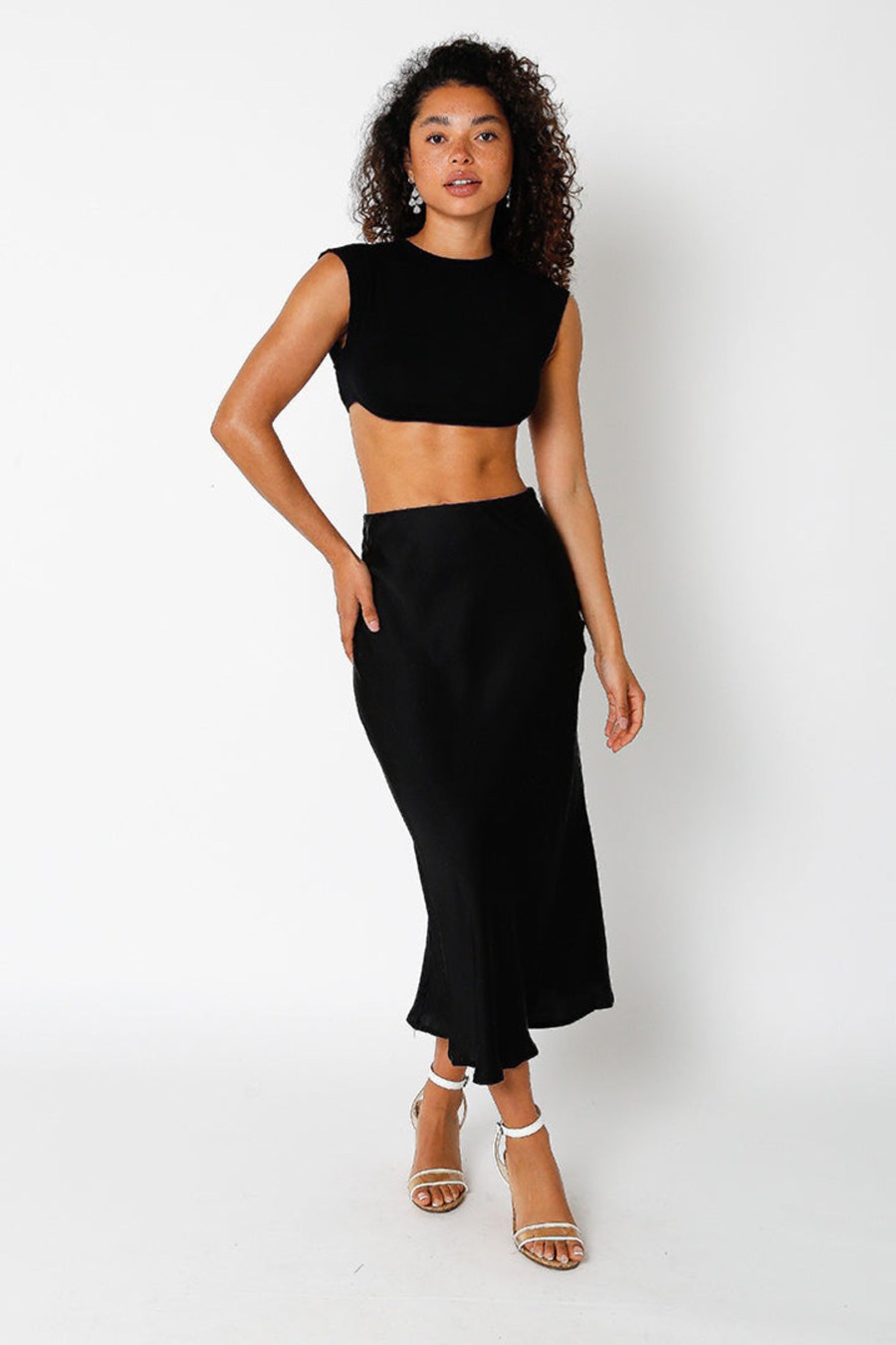 Clothing LANGsura | Nova Satin Midi Skirt