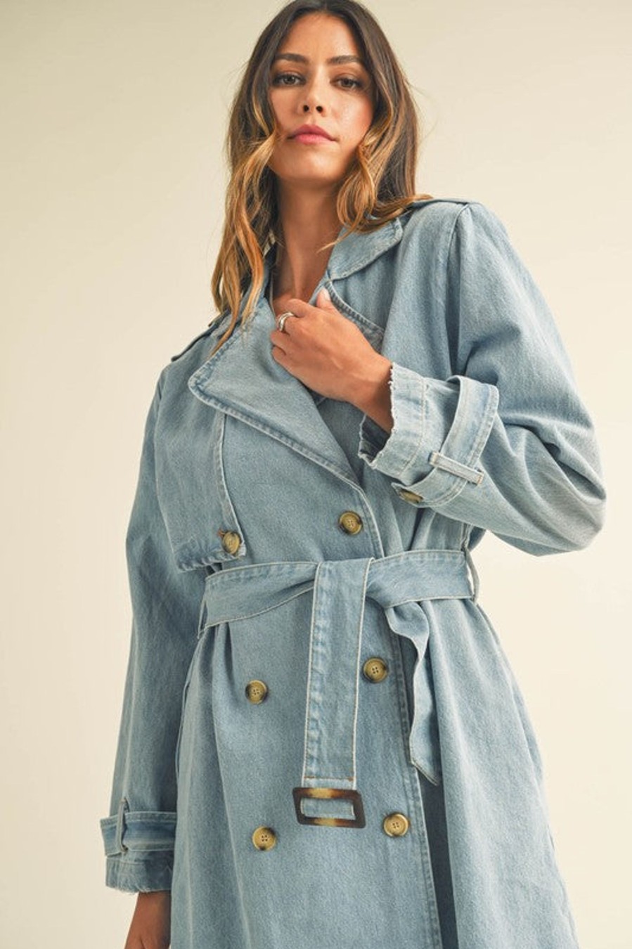 Clothing LANGsura | Keily Denim Trench Coat