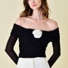 Clothing LANGsura | Rosette Off Shoulder Top